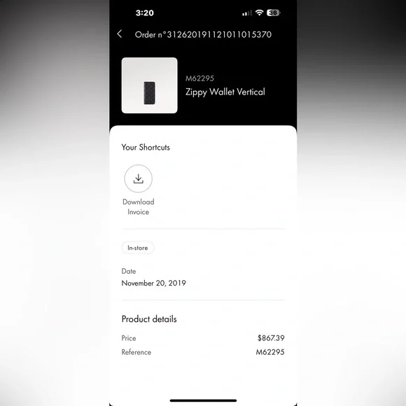 Louis Vuitton Black and Gray Monogram Zipper Wallet - Picture 9 of 9